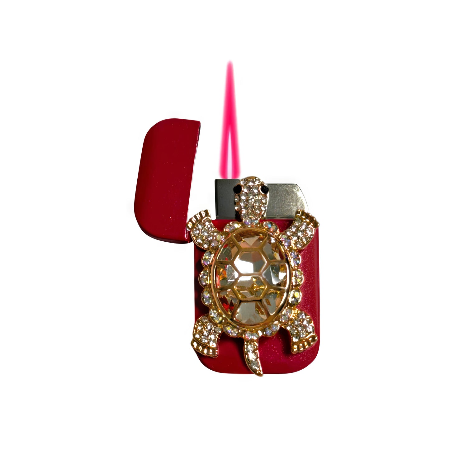 Jet Pink - Elegant Turtle Lighter - Pink Flame