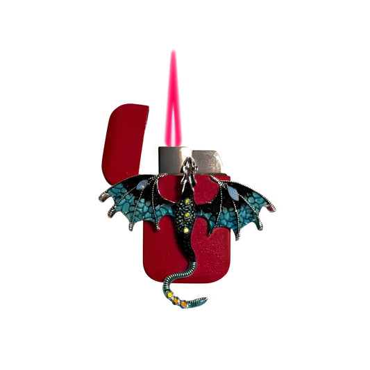 Jet Pink - Enchanted Blue Dragon Lighter - Pink Flame