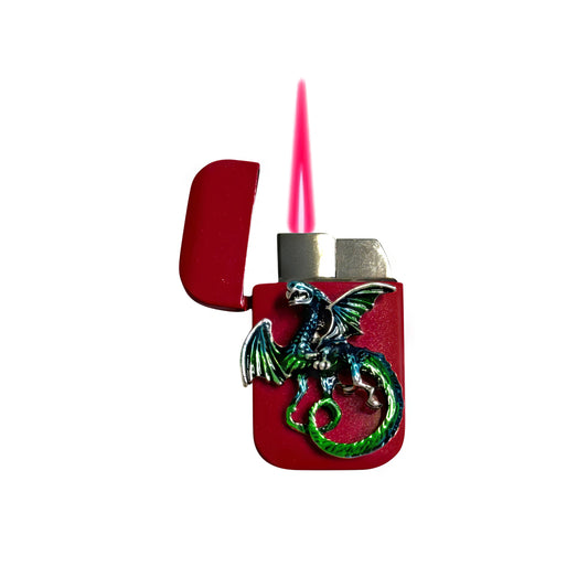 Jet Pink - Green Dragon Lighter - Pink Flame