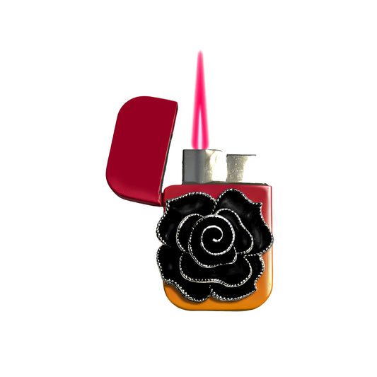 Jet Pink Orange - Gothic Rose Lighter - Pink Flame