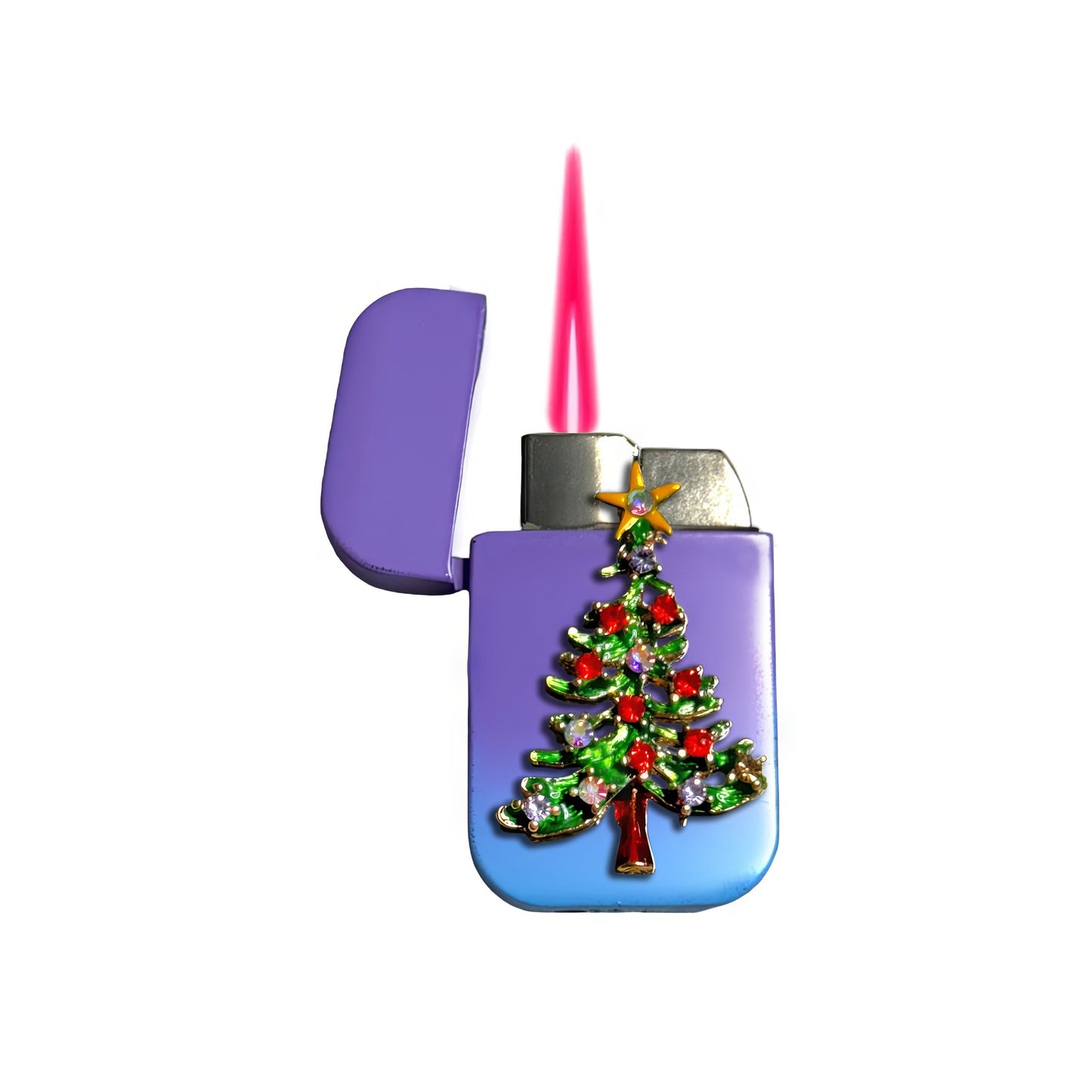 Jet Purple Blue - Christmas Tree Lighter - Pink Flame