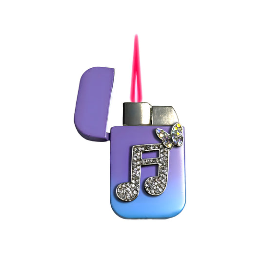 Jet Purple Blue -  Musical Lighter Lighter - Pink Flame