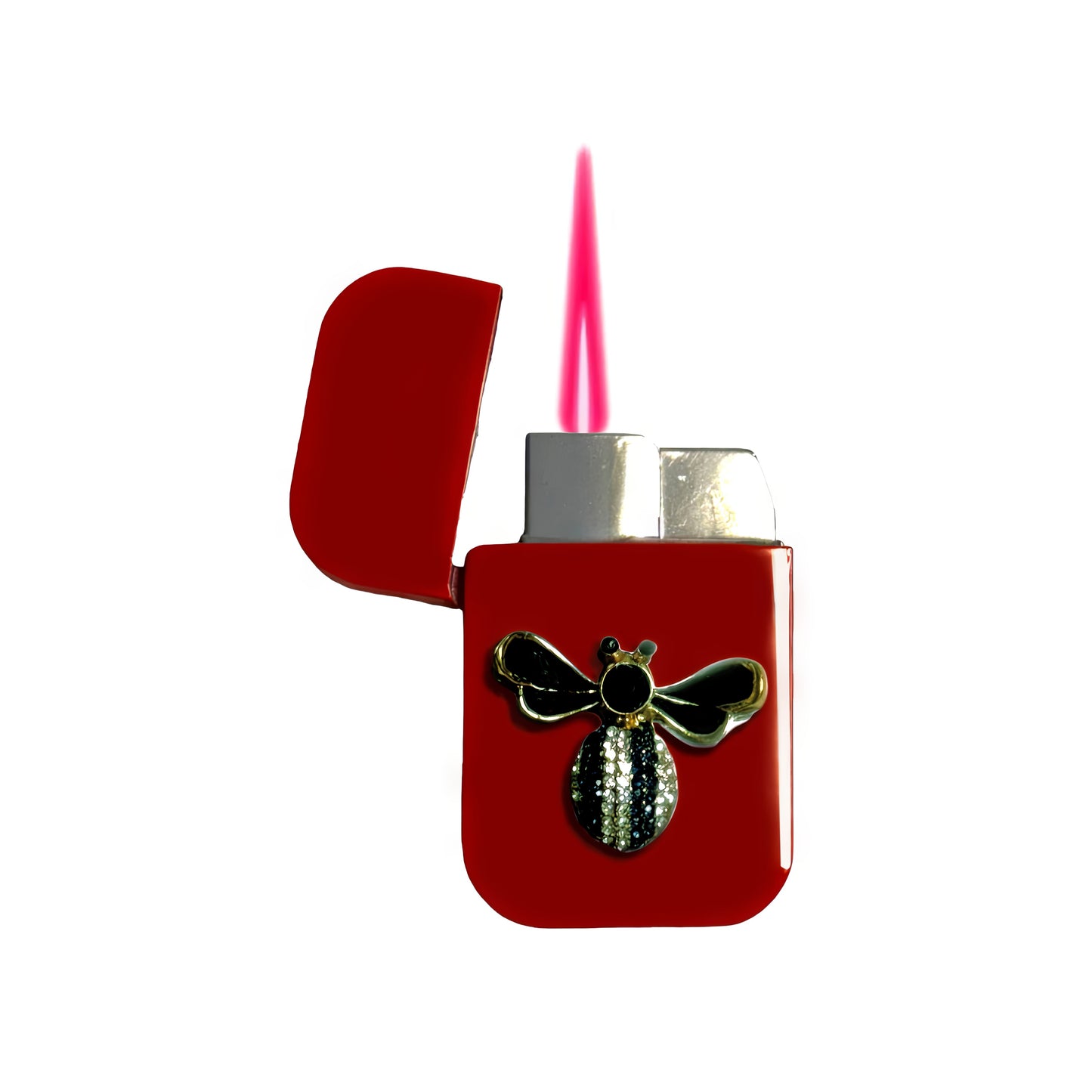 Jet Red - Elegant Bee Lighter - Pink Flame