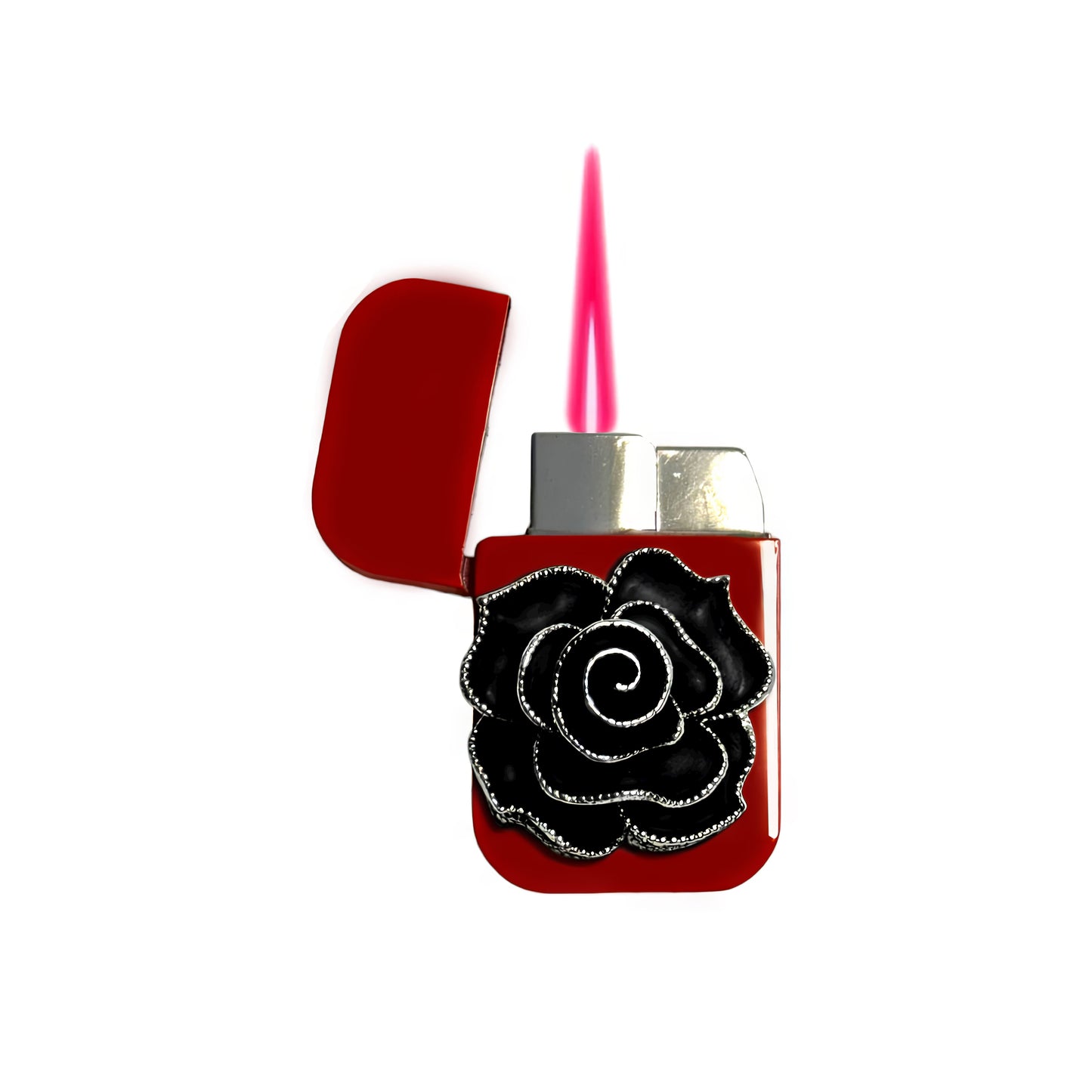 Jet Red - Gothic Rose Lighter - Pink Flame