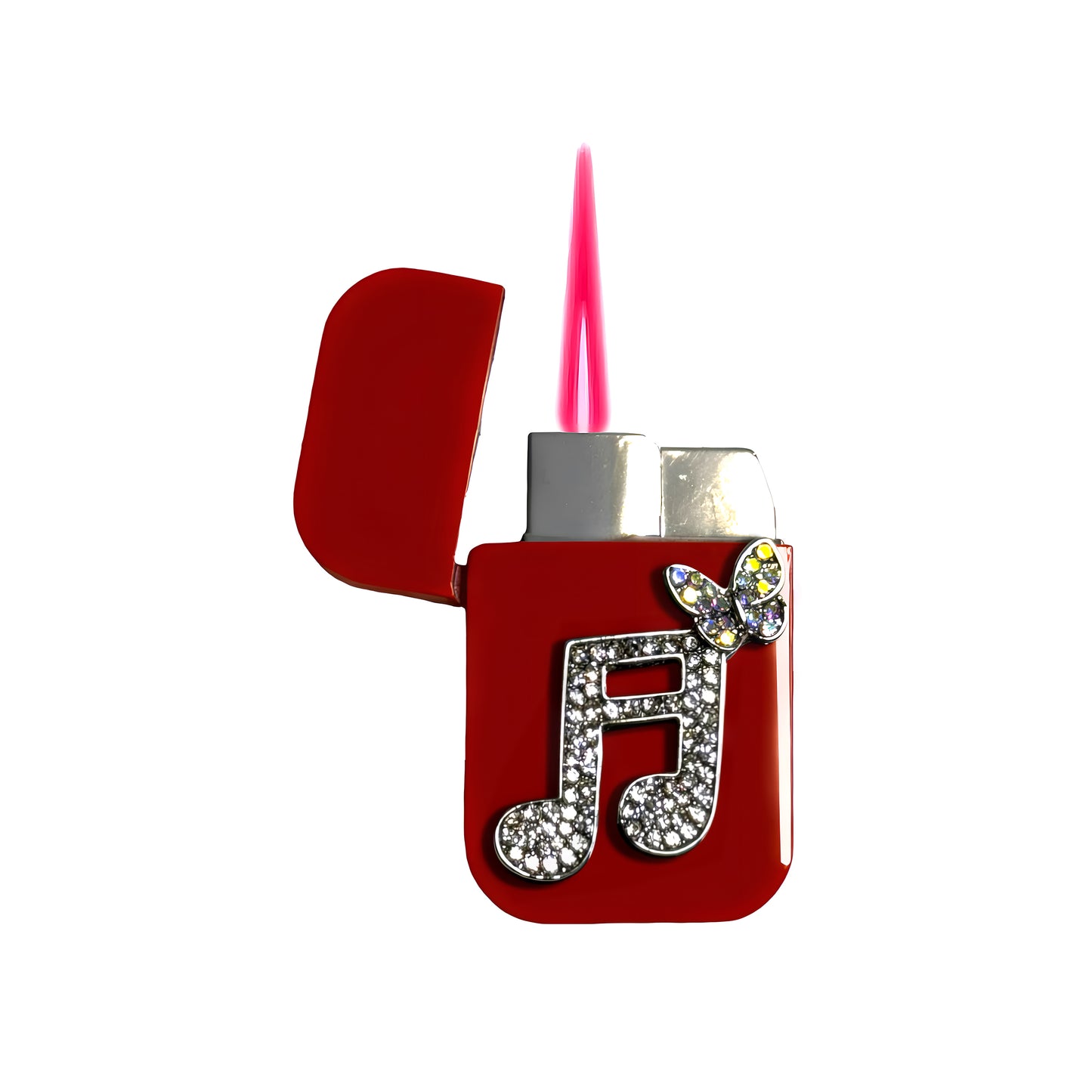 Jet Red - Musical Lighter - Pink Flame