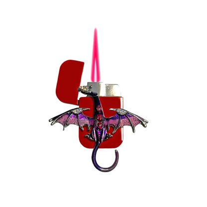 Jet Red - Mystic Purple Dragon Lighter - Pink Flame