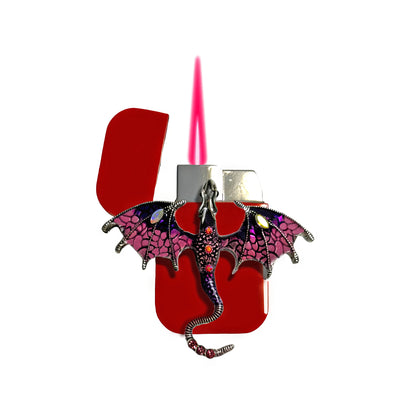 Jet Red - Purple Dragon Lighter - Pink Flame