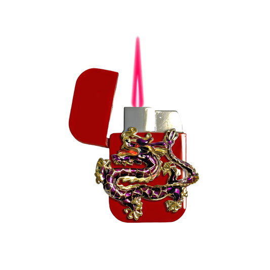 Jet Red - Purple Dragon Lighter - Pink Flame