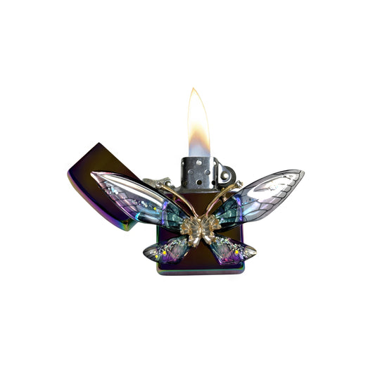 Midnight Chrome - Enchanted Butterfly Lighter - Regular Flame