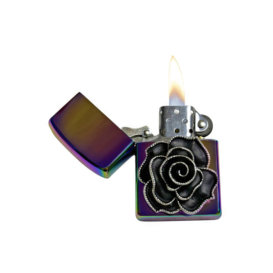 Midnight Chrome - Gothic Rose Lighter - Regular Flame