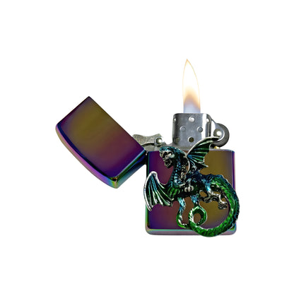 Midnight Chrome - Green Dragon Lighter - Regular Flame