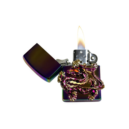 Midnight Chrome - Purple Dragon Lighter - Regular Flame