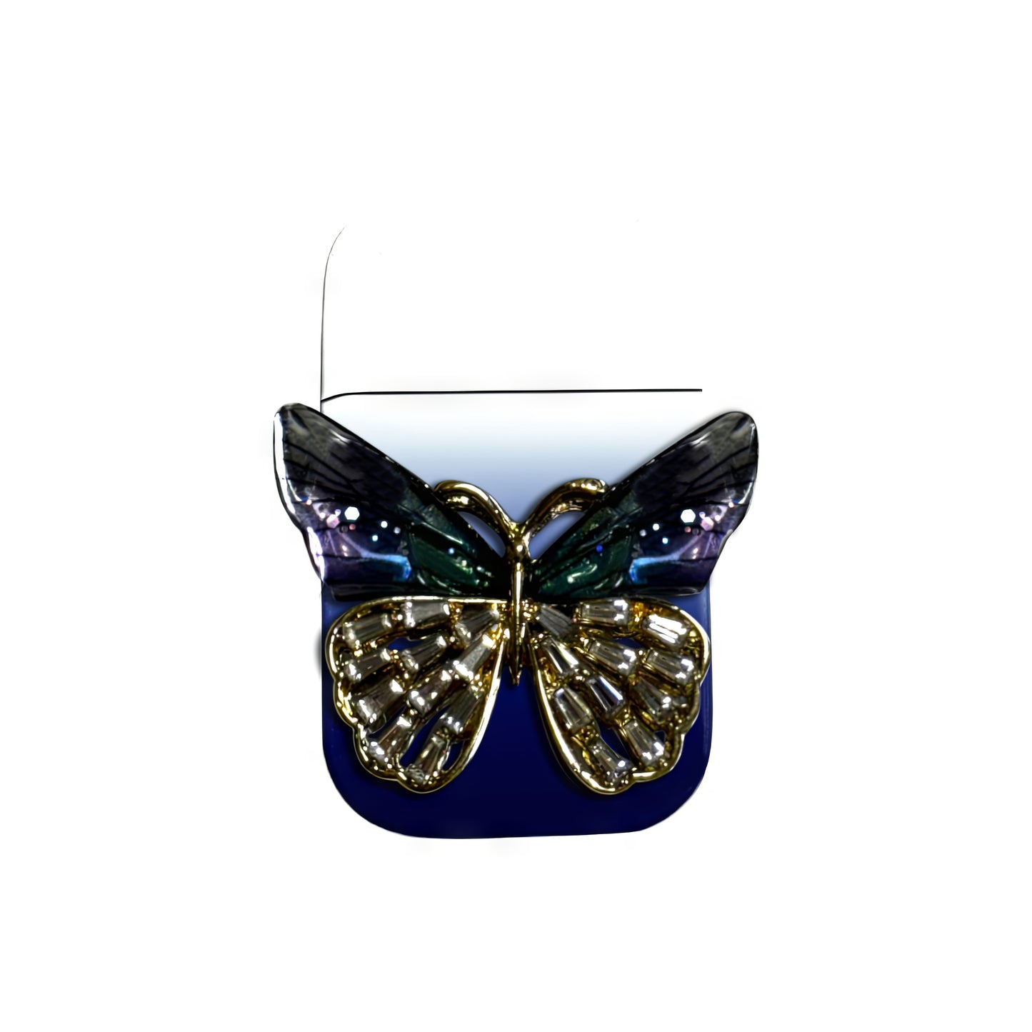 Mystic Blue Butterfly Jet Lighter - Pink Flame