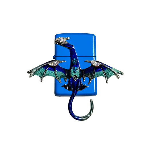 Mystic Blue Dragon Lighter - Regular Flame