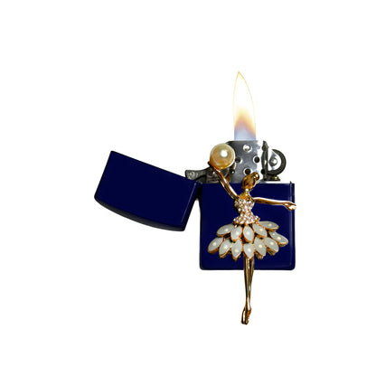 Navy Blue - Elegant Ballerina Lighter - Regular Flame