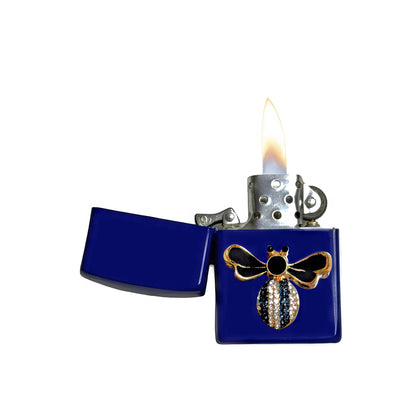 Navy Blue - Elegant Bee  Lighter - Regular Flame