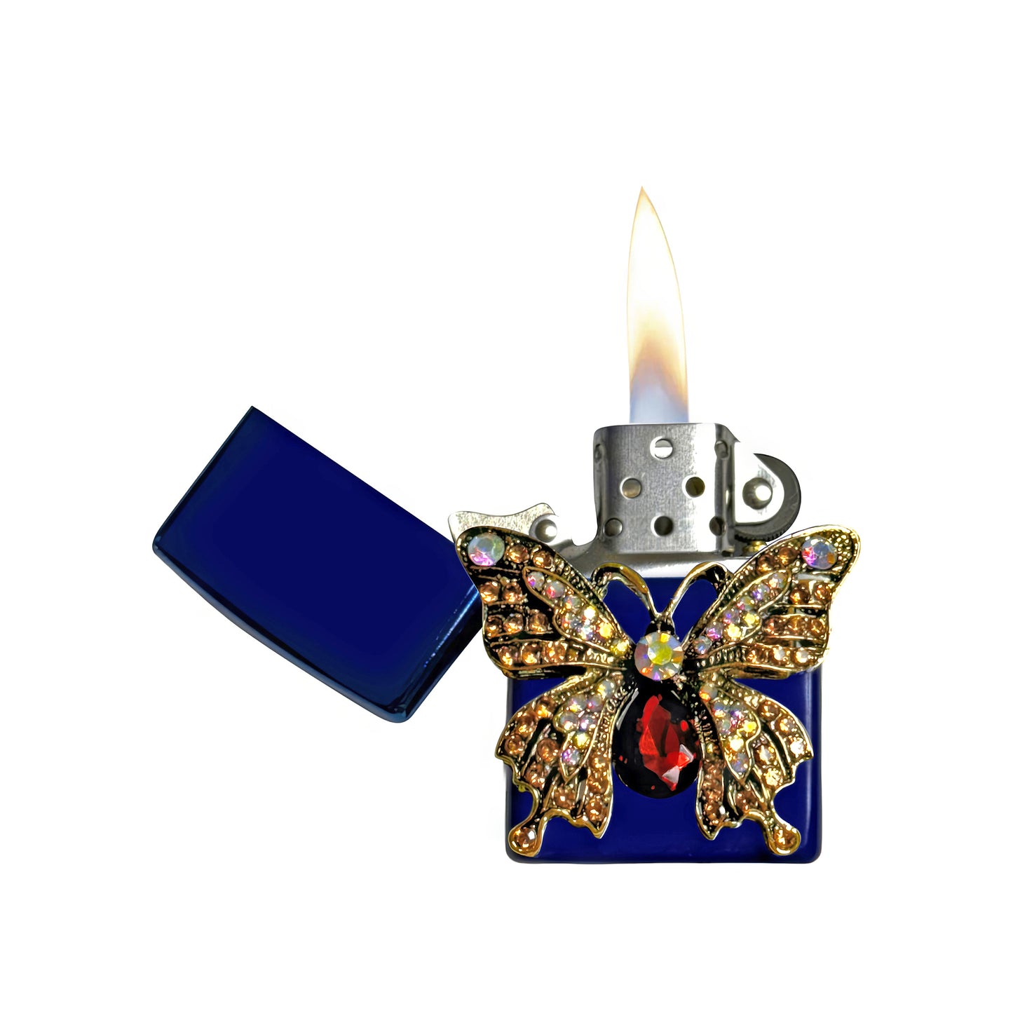 Navy Blue - Elegant Butterfly Lighter - Regular Flame