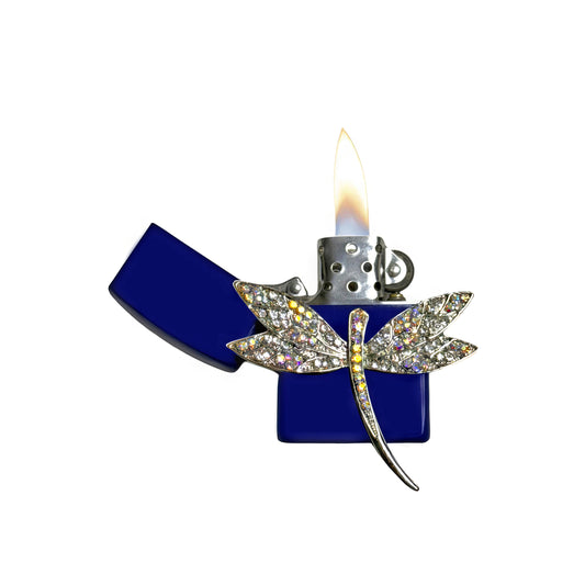 Navy Blue - Elegant Dragonfly Lighter - Regular Flame