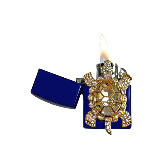 Navy Blue - Elegant Turtle Lighter - Regular Flame