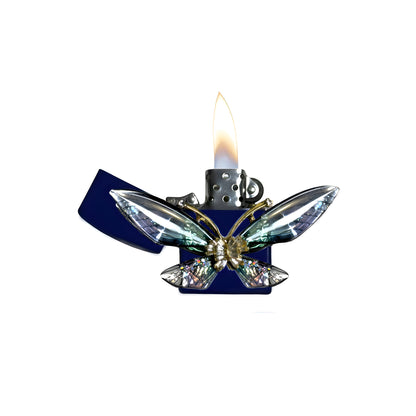 Navy Blue - Enchanted Butterfly Lighter - Regular Flame