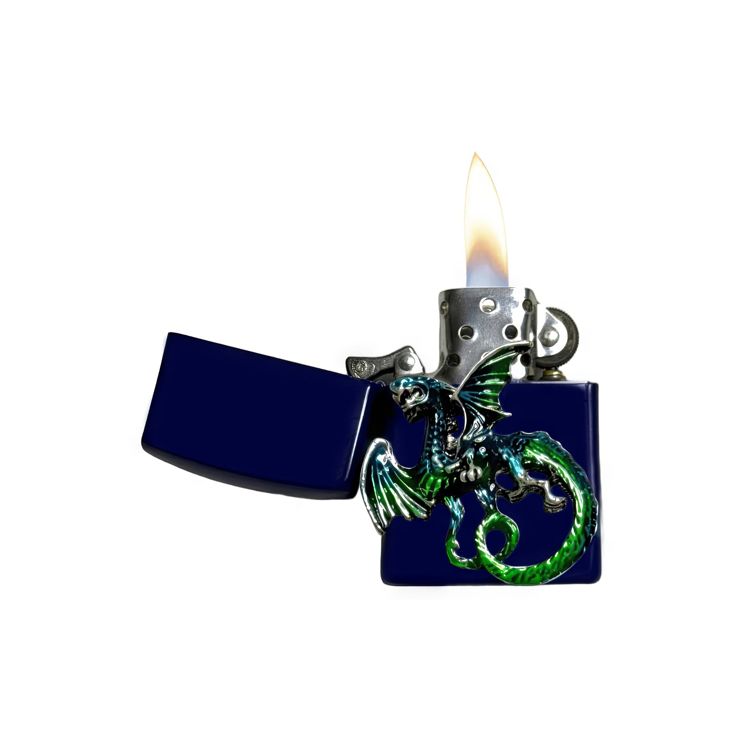 Navy Blue - Green Dragon Lighter - Regular Flame