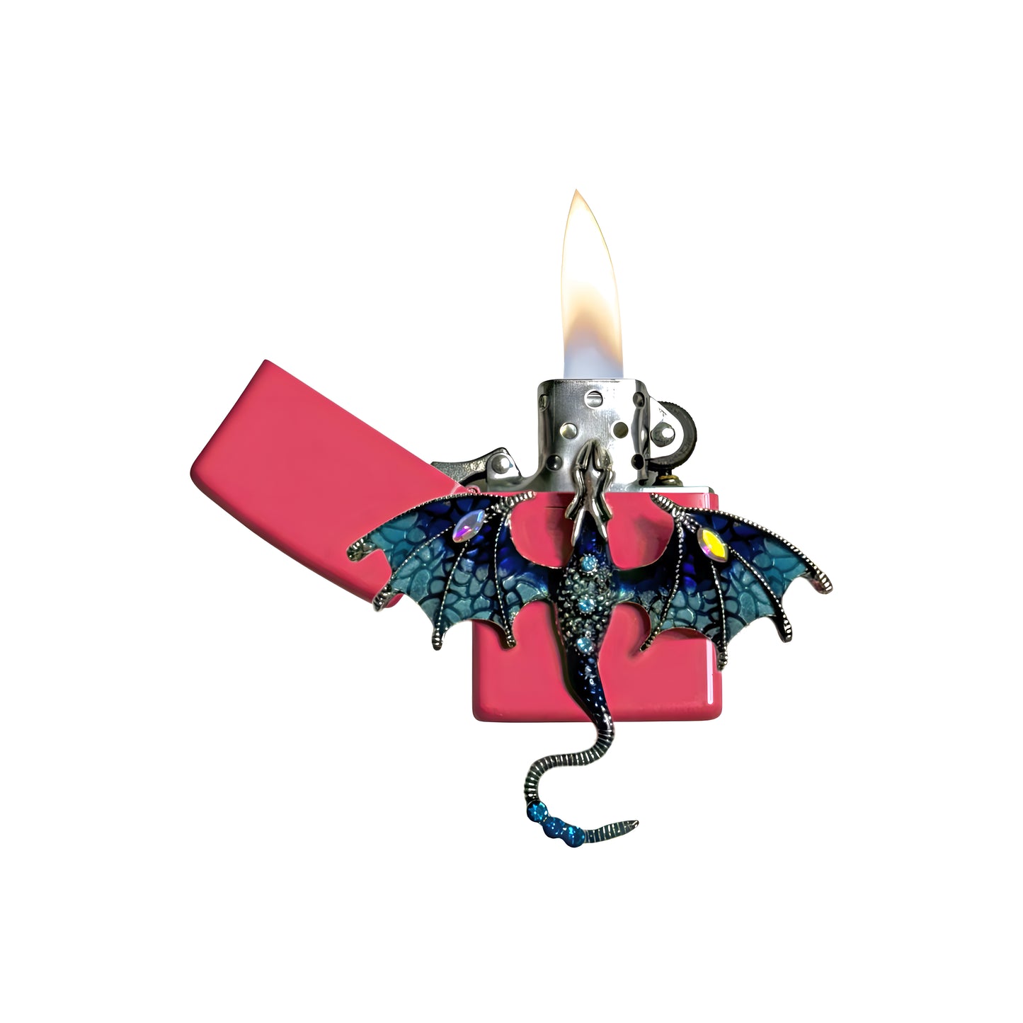 Pink - Blue Dragon Lighter - Regular Flame