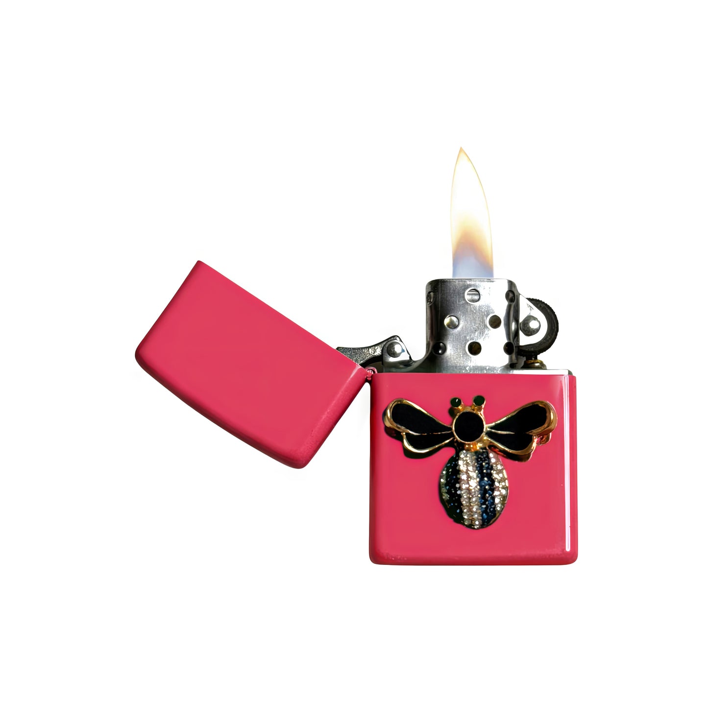 Pink - Elegant Bee  Lighter - Regular Flame