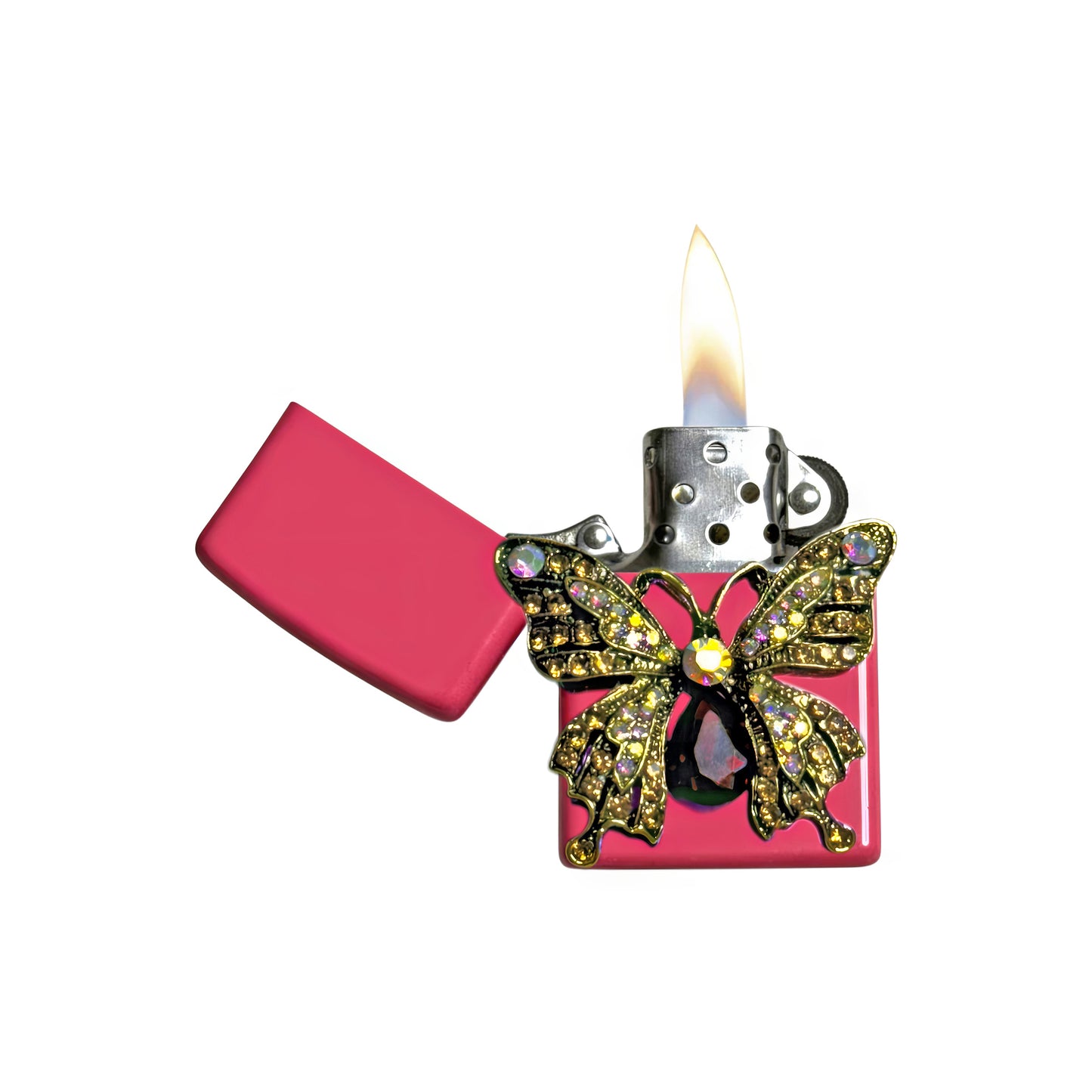 Pink - Elegant Butterfly Lighter - Regular Flame