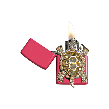 Pink - Elegant Turtle Lighter - Regular Flame