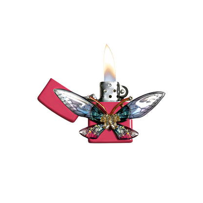 Pink - Enchanted Butterfly Lighter - Regular Flame