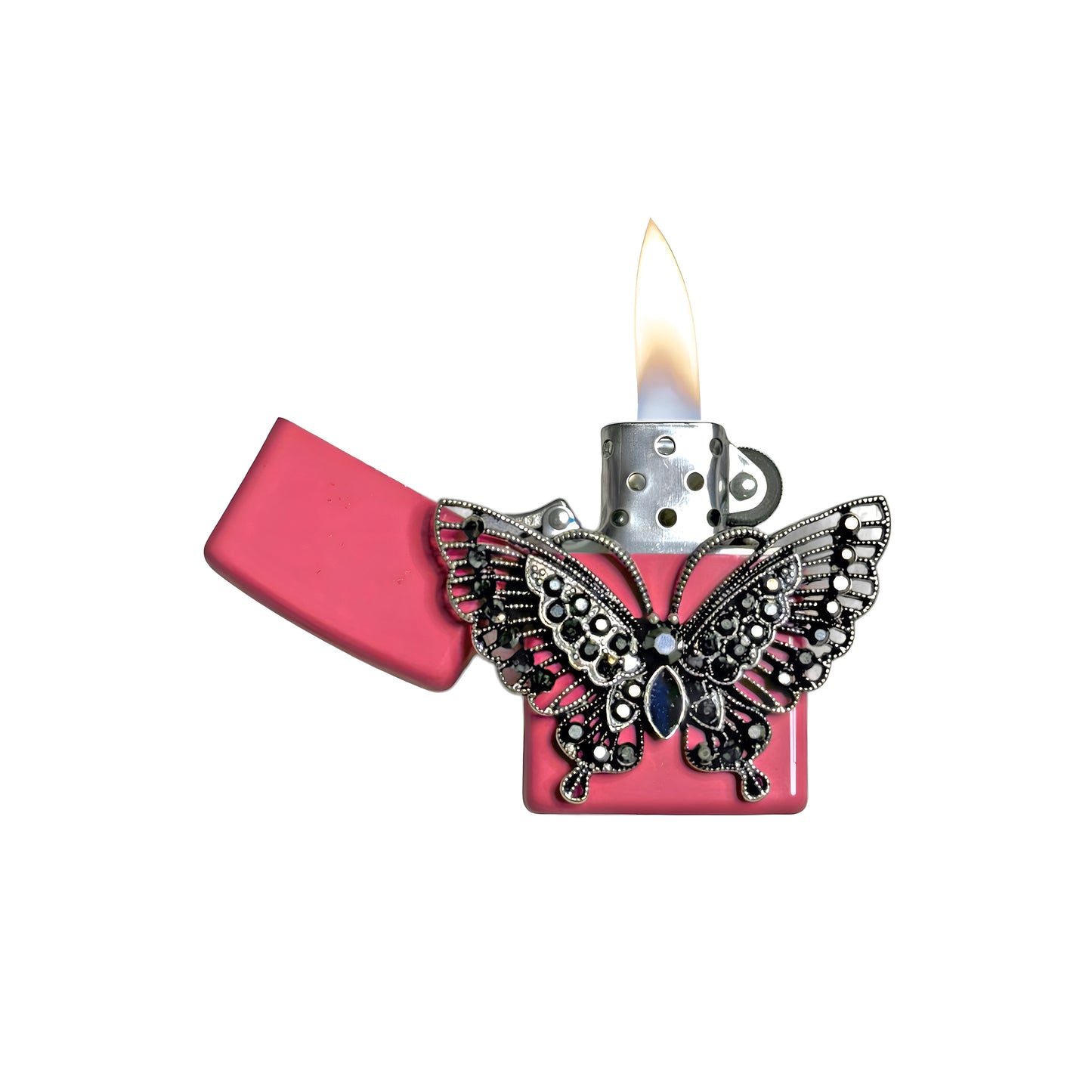 Pink - Gothic Butterfly Lighter - Regular Flame