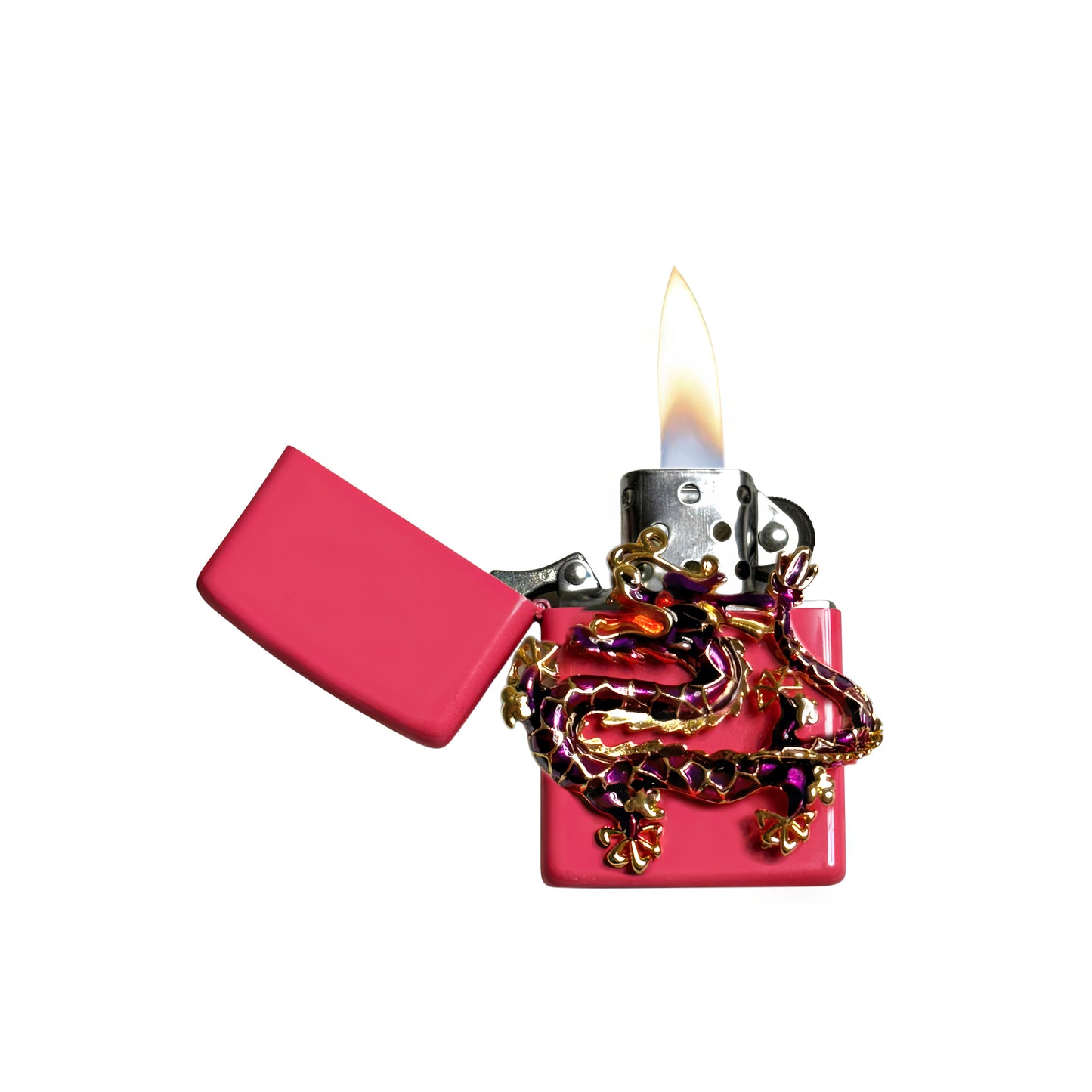 Pink - Purple Dragon Lighter - Regular Flame