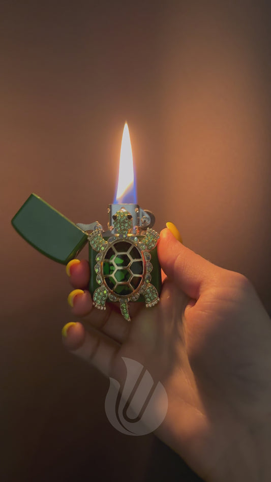 Emerald Turtle Lighter - Regular Flame