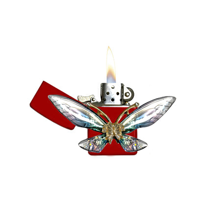 Red - Enchanted Butterfly Lighter - Regular Flame