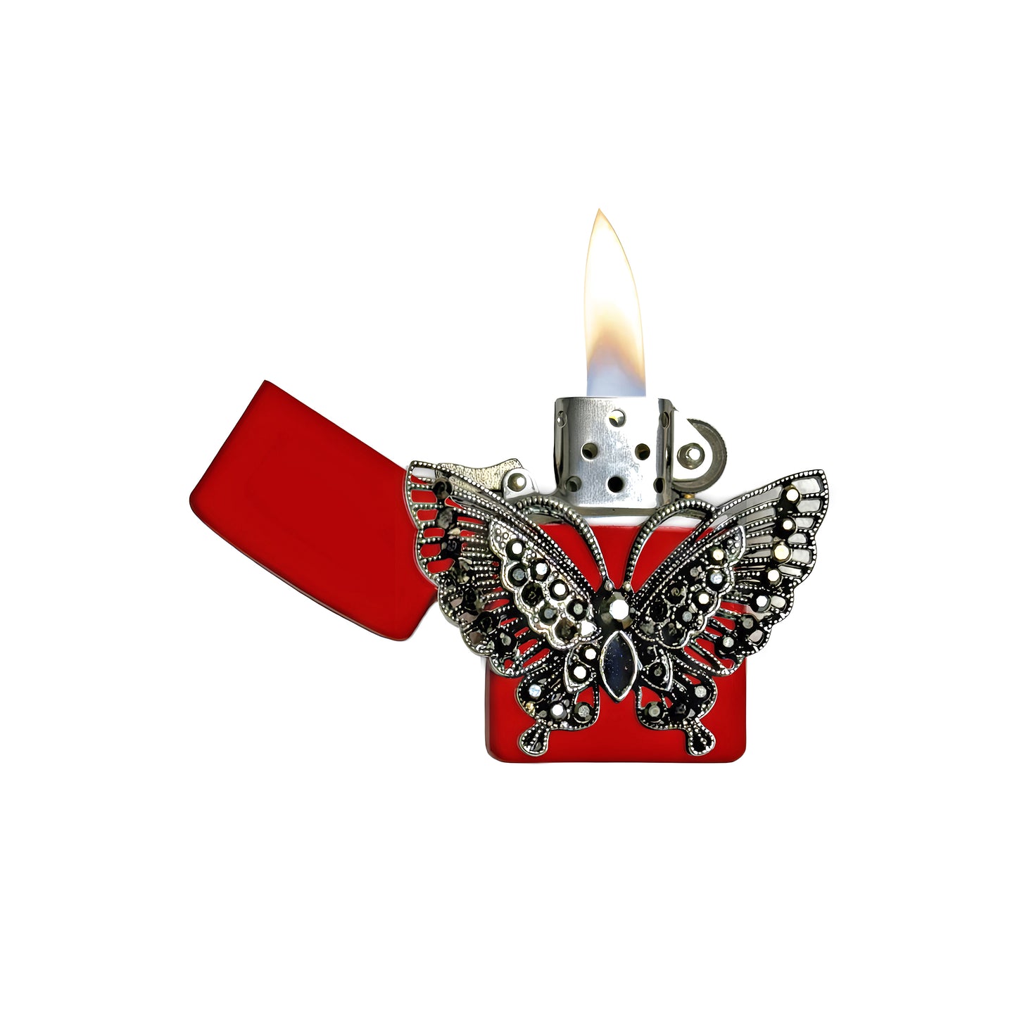 Red - Gothic Butterfly Lighter - Regular Flame