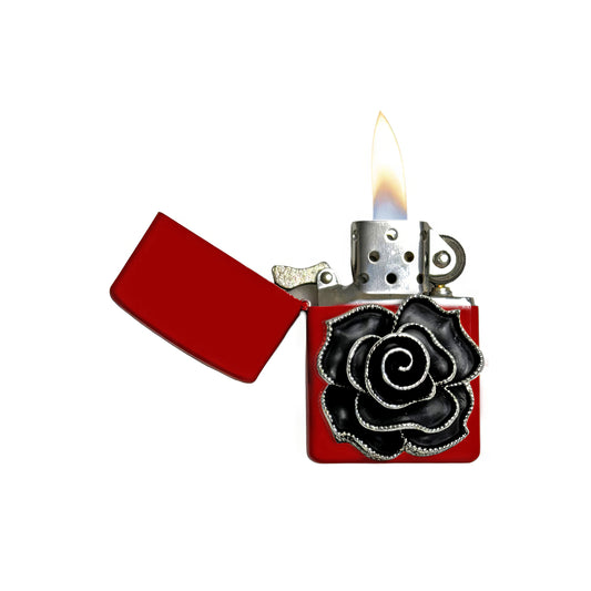 Red - Gothic Rose Lighter - Regular Flame