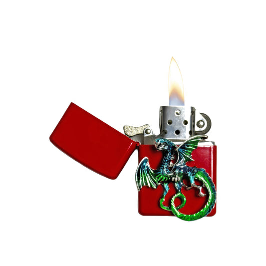 Red - Green Dragon Lighter - Regular Flame