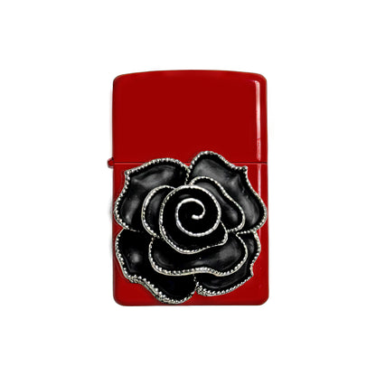 Red Pocket Lighter -  Pink Flame