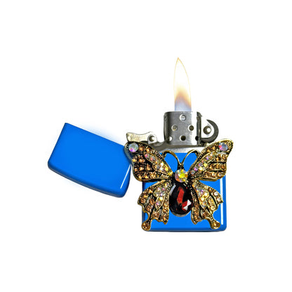 Sky Blue - Elegant Butterfly Lighter - Regular Flame