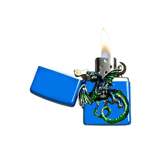 Sky Blue - Green Dragon Lighter - Regular Flame