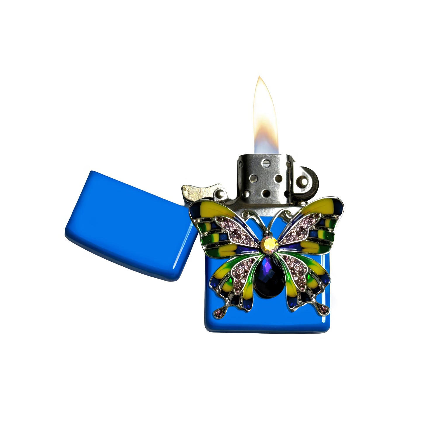 Sky Blue - Iridescent Butterfly Lighter - Regular Flame