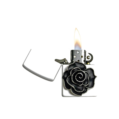 White - Gothic Rose Lighter - Regular Flame