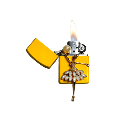 Yellow - Elegant Ballerina Lighter - Regular Flame