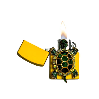 Yellow - Emerald Turtle  Lighter - Regular Flame