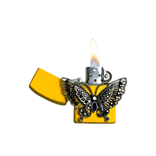 Yellow - Gothic Butterfly Lighter - Regular Flame