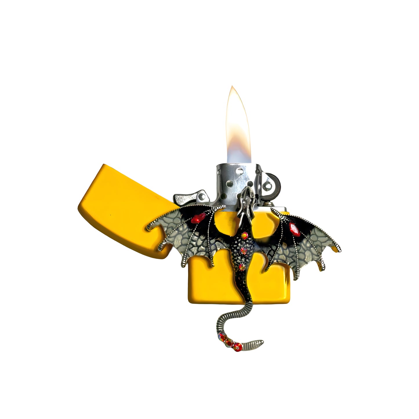 Yellow - White Dragon Lighter - Regular Flame